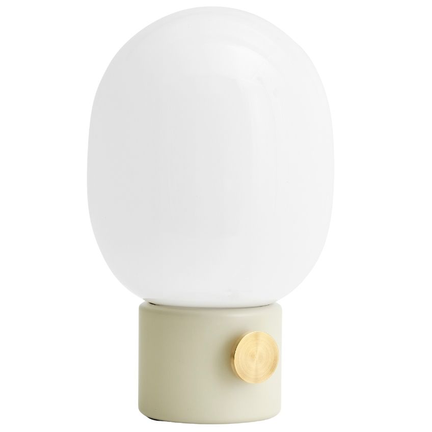 Alabastrově bílá kovová stolní lampa MENU JWDA 29 cm
