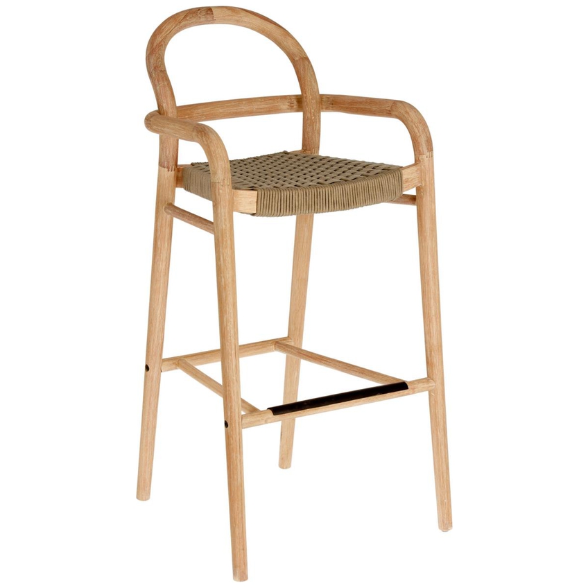 Béžová dřevěná barová židle LaForma Sheryl 79 cm
