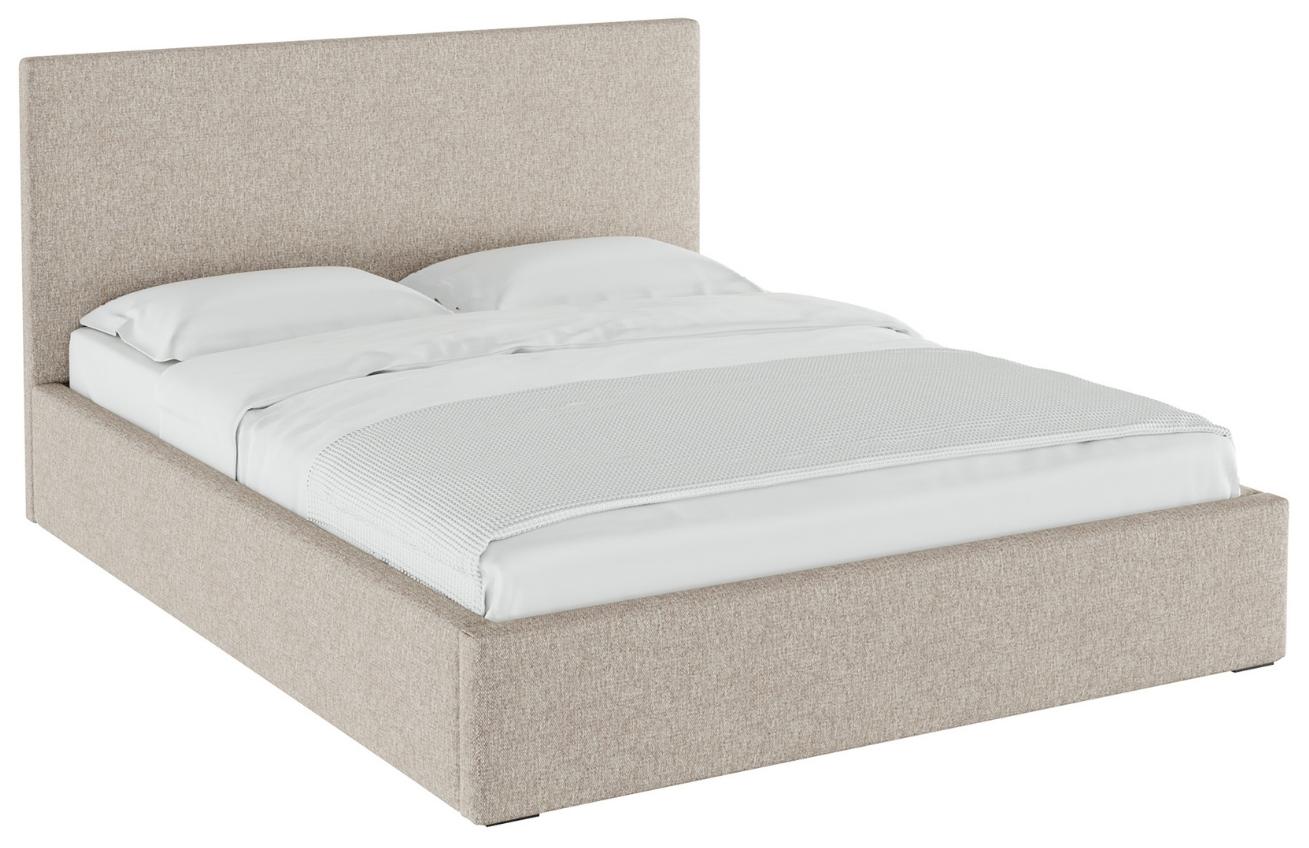 Béžová látková dvoulůžková postel MESONICA Bufo 160 x 200 cm