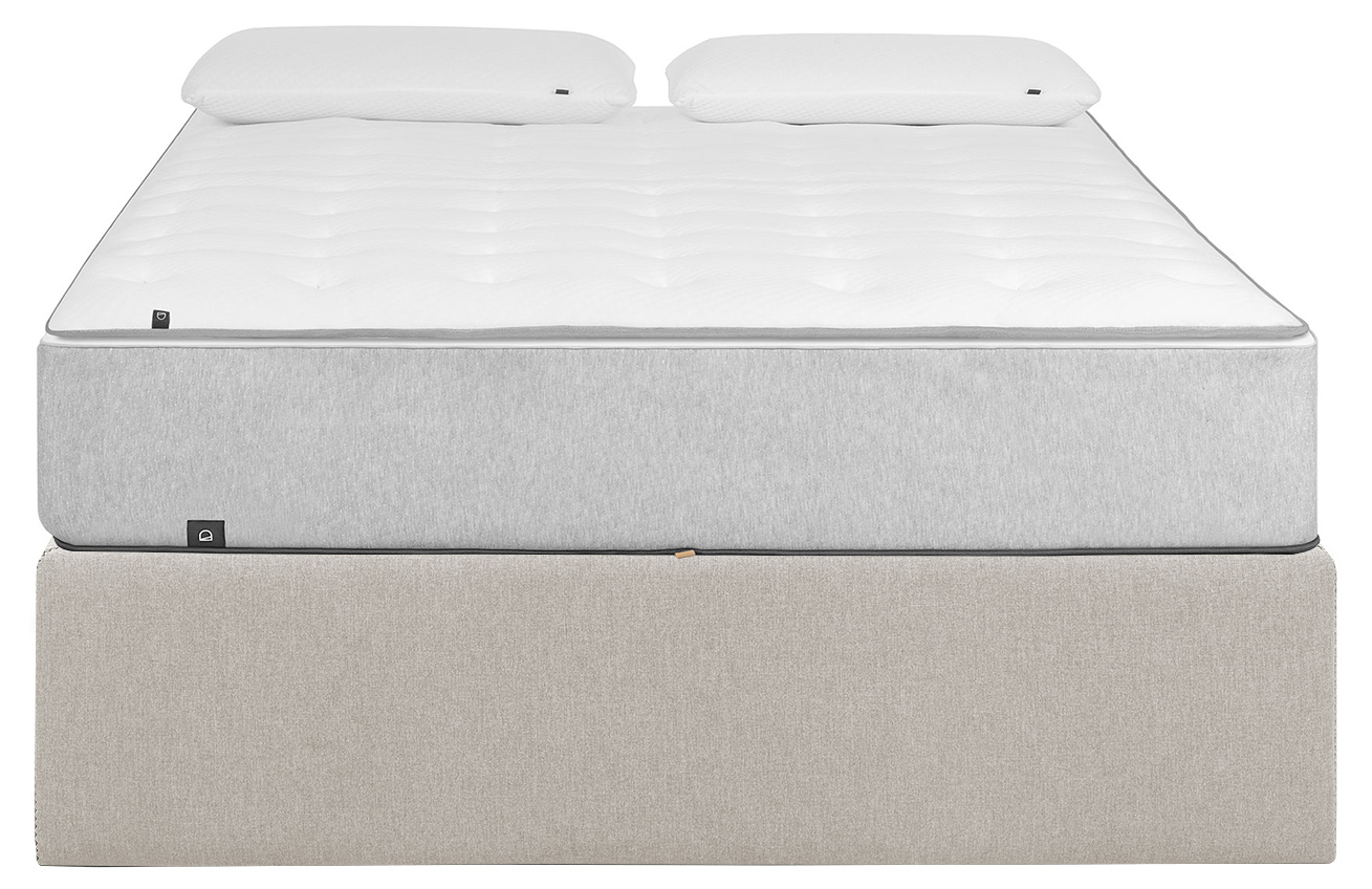 Béžová látková postel LaForma Matters 150 x 190 cm