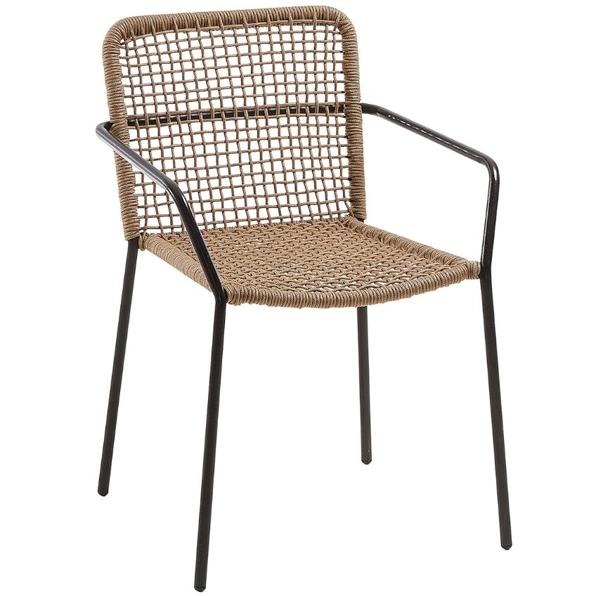 Béžová pletená jídelní židle LaForma Boomer