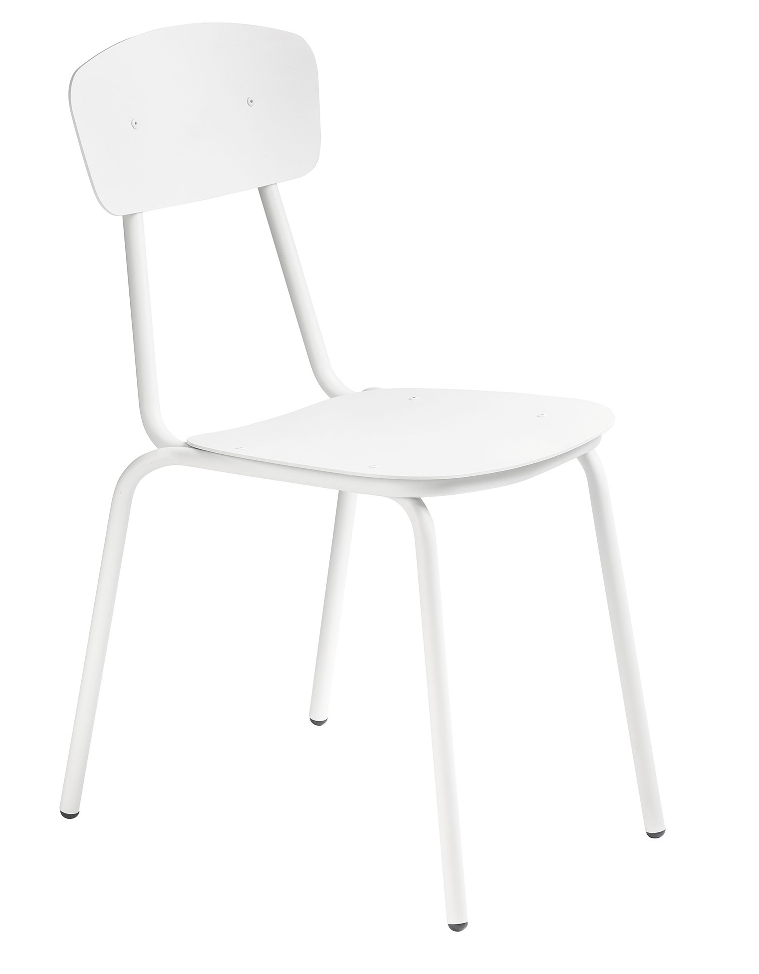 Bílá kovová jídelní židle MARA SIMPLE