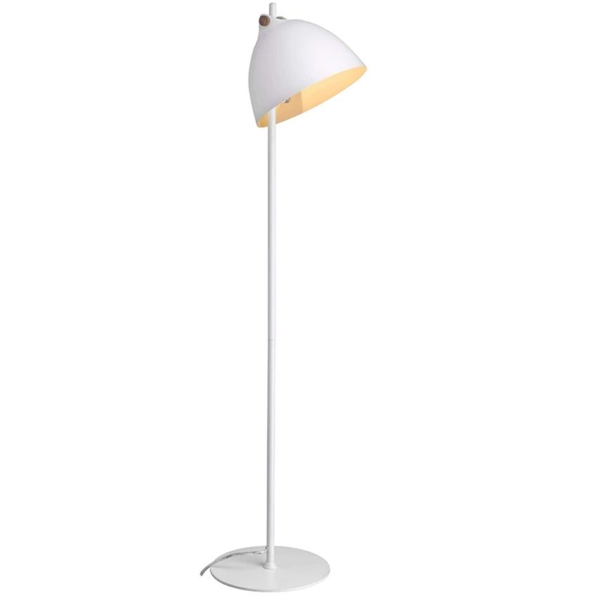 Bílá kovová stojací lampa Halo Design Arhus 116 cm