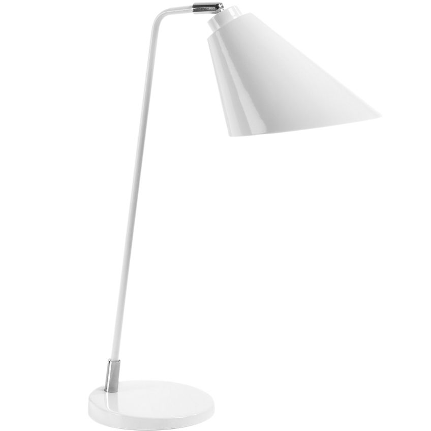 Bílá kovová stolní lampa LaForma Priti