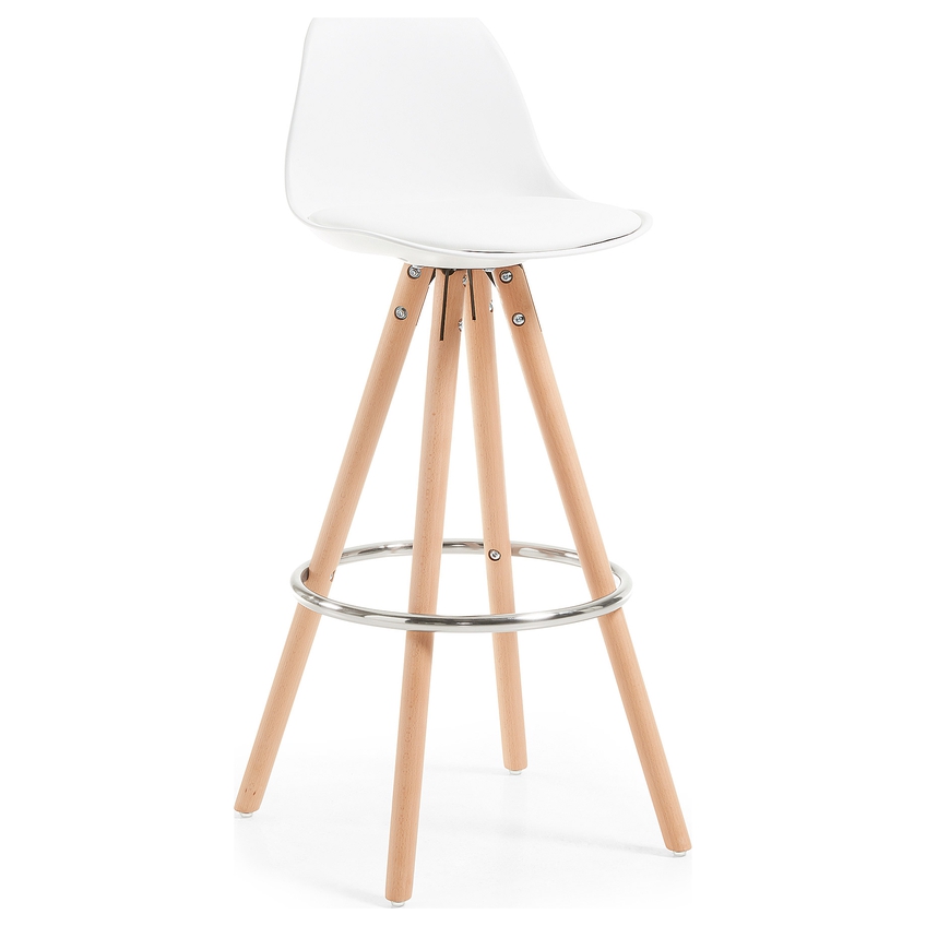 Bílá plastová barová židle LaForma Stag 74 cm