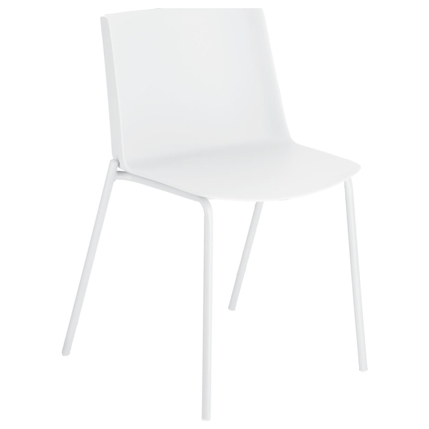 Bílá plastová jídelní židle LaForma Hannia
