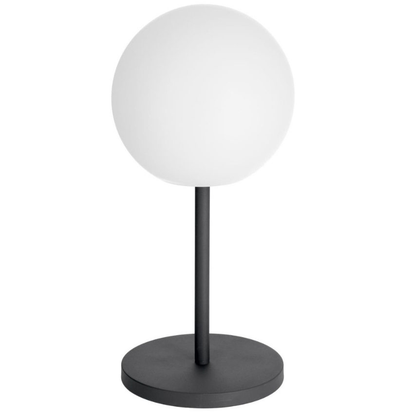 Bílá plastová stolní LED lampa s kovovou podnoží LaForma Dinesh