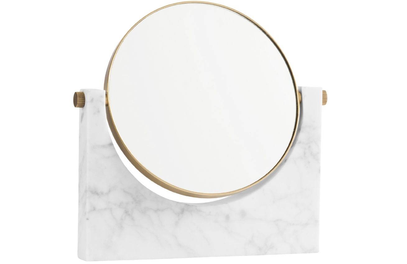 Bílé mramorové kosmetické zrcadlo MENU PEPE