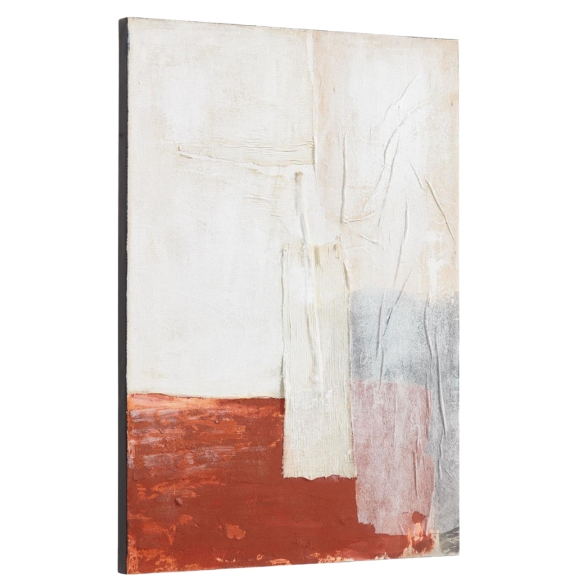 Bílo červený abstraktní obraz LaForma Yulissa 50 x 70 cm