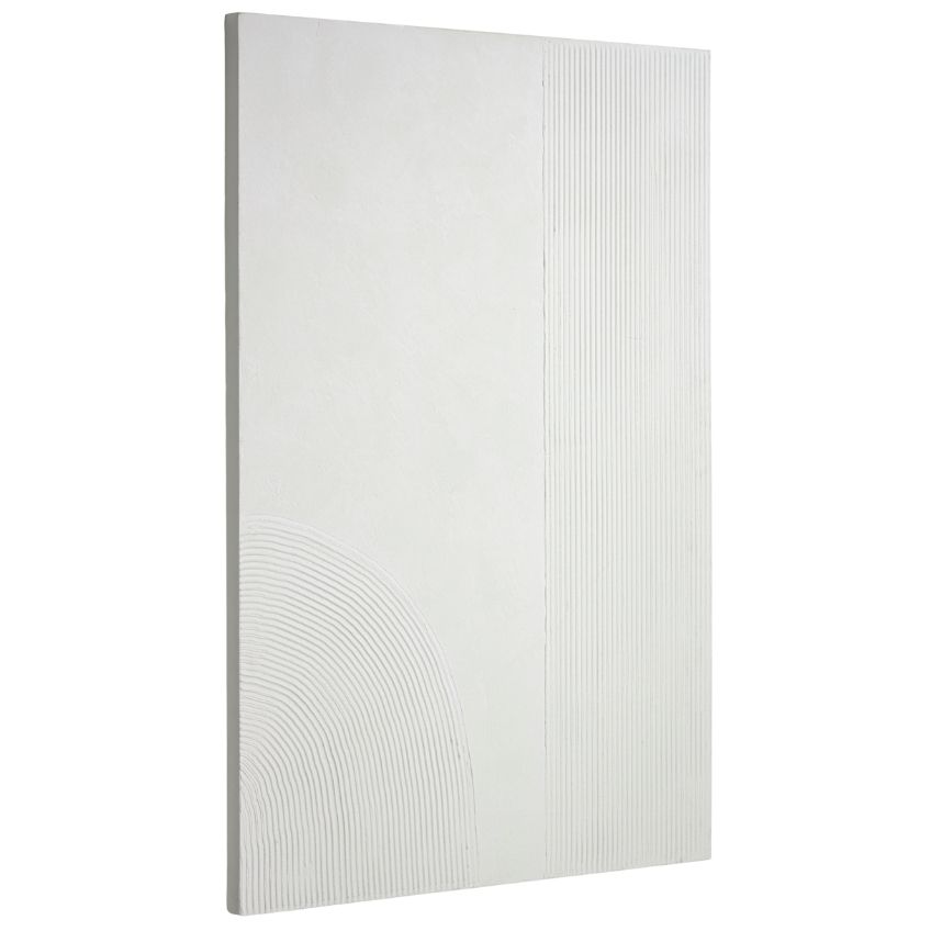 Bílý abstraktní obraz LaForma Adelta 80 x 110 cm