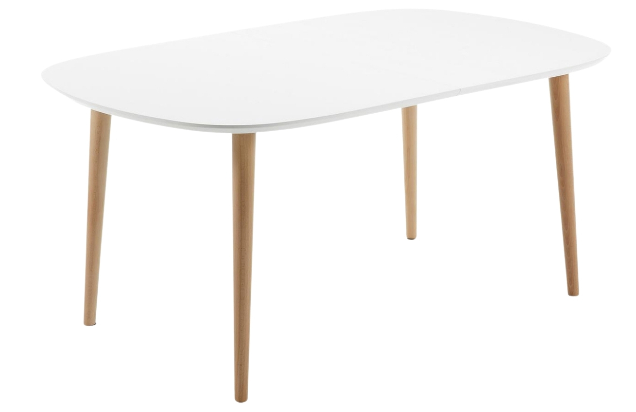 Bílý rozkládací jídelní stůl LaForma Oakland 160/260 x 100 cm