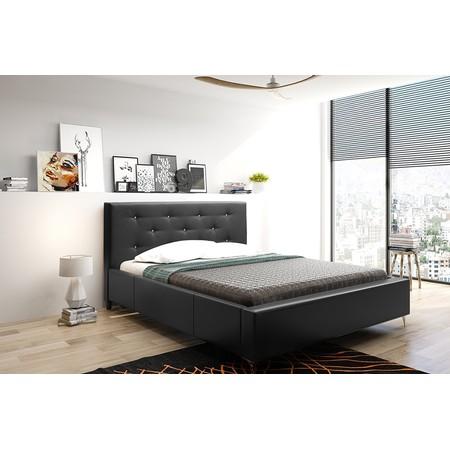 Čalouněná postel AGNES černá rozměr 180x200 cm