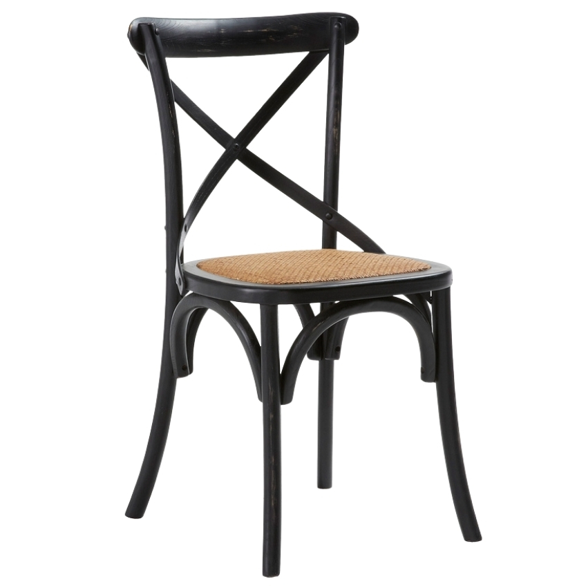 Černá dřevěná jídelní židle LaForma Silea