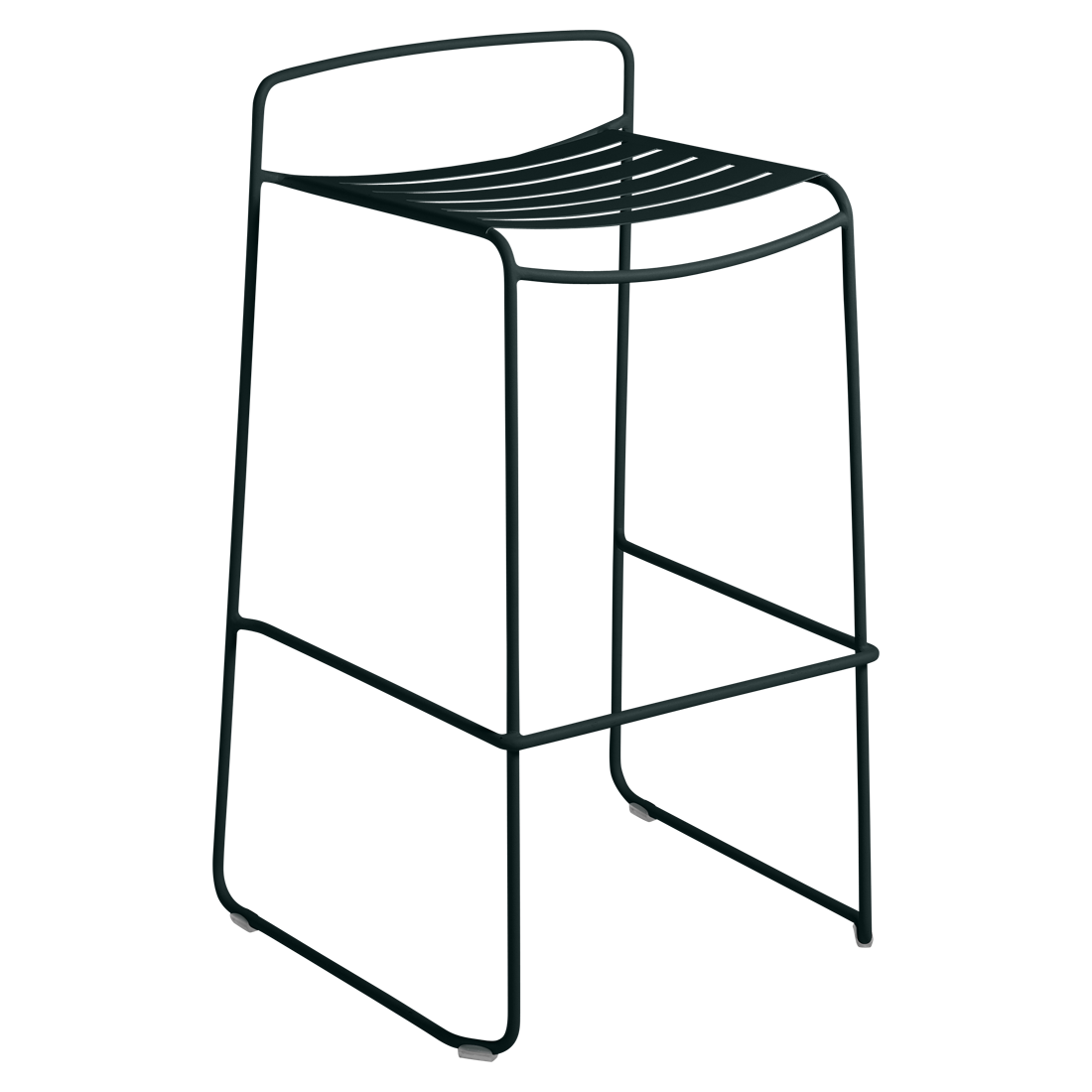 Černá kovová stohovatelná zahradní barová židle Fermob Surprising 86 cm