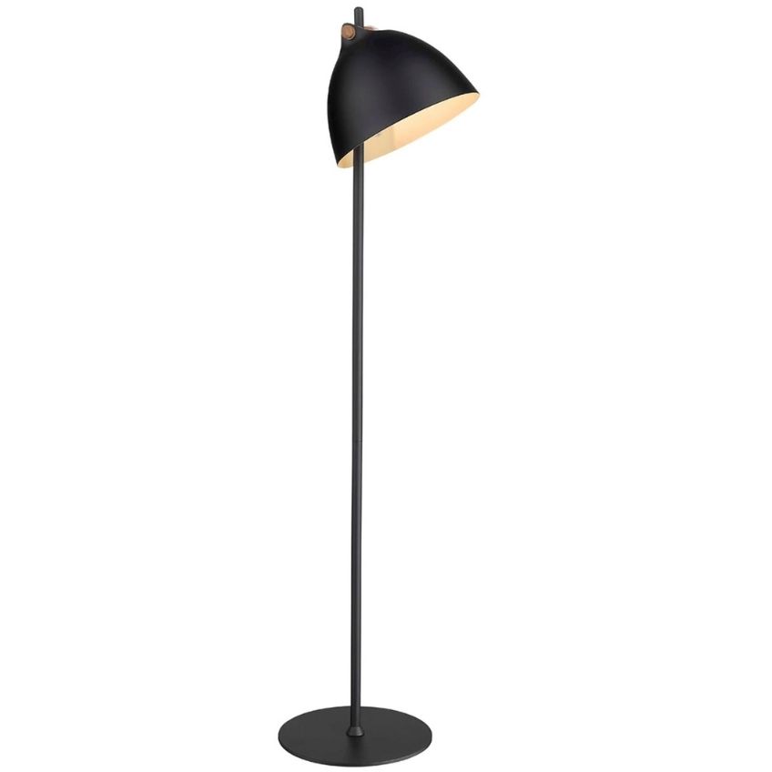 Černá kovová stojací lampa Halo Design Arhus 116 cm