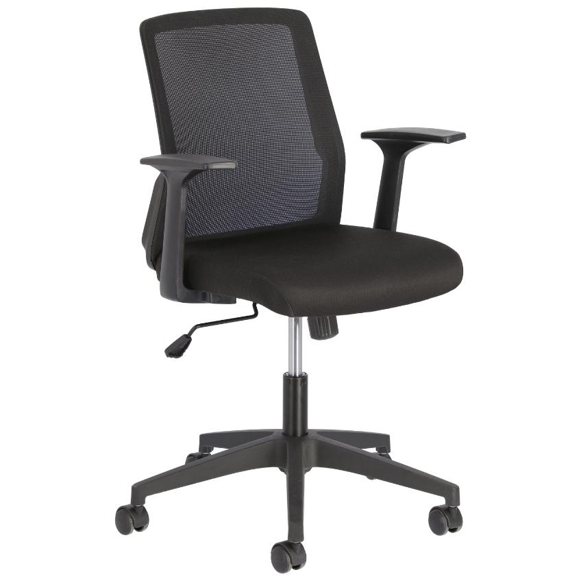 Černá látková kancelářská židle LaForma Nasia