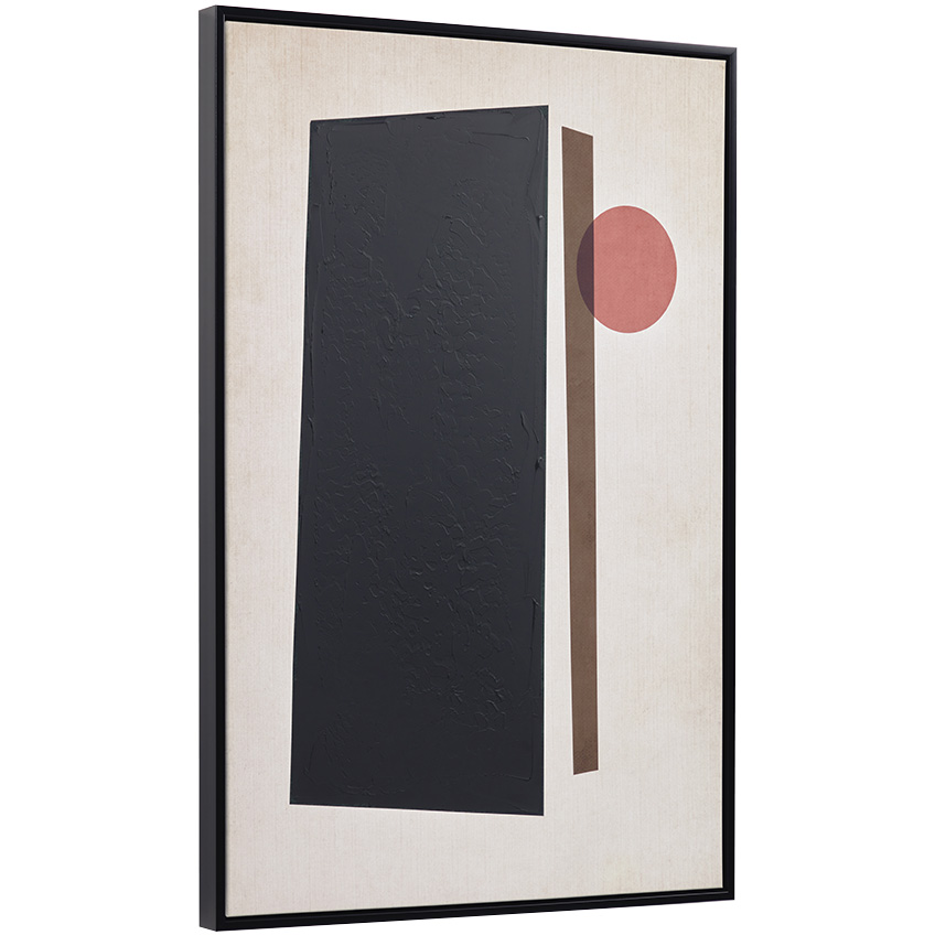 Černo béžový abstraktní obraz LaForma Padia 50 x 70 cm