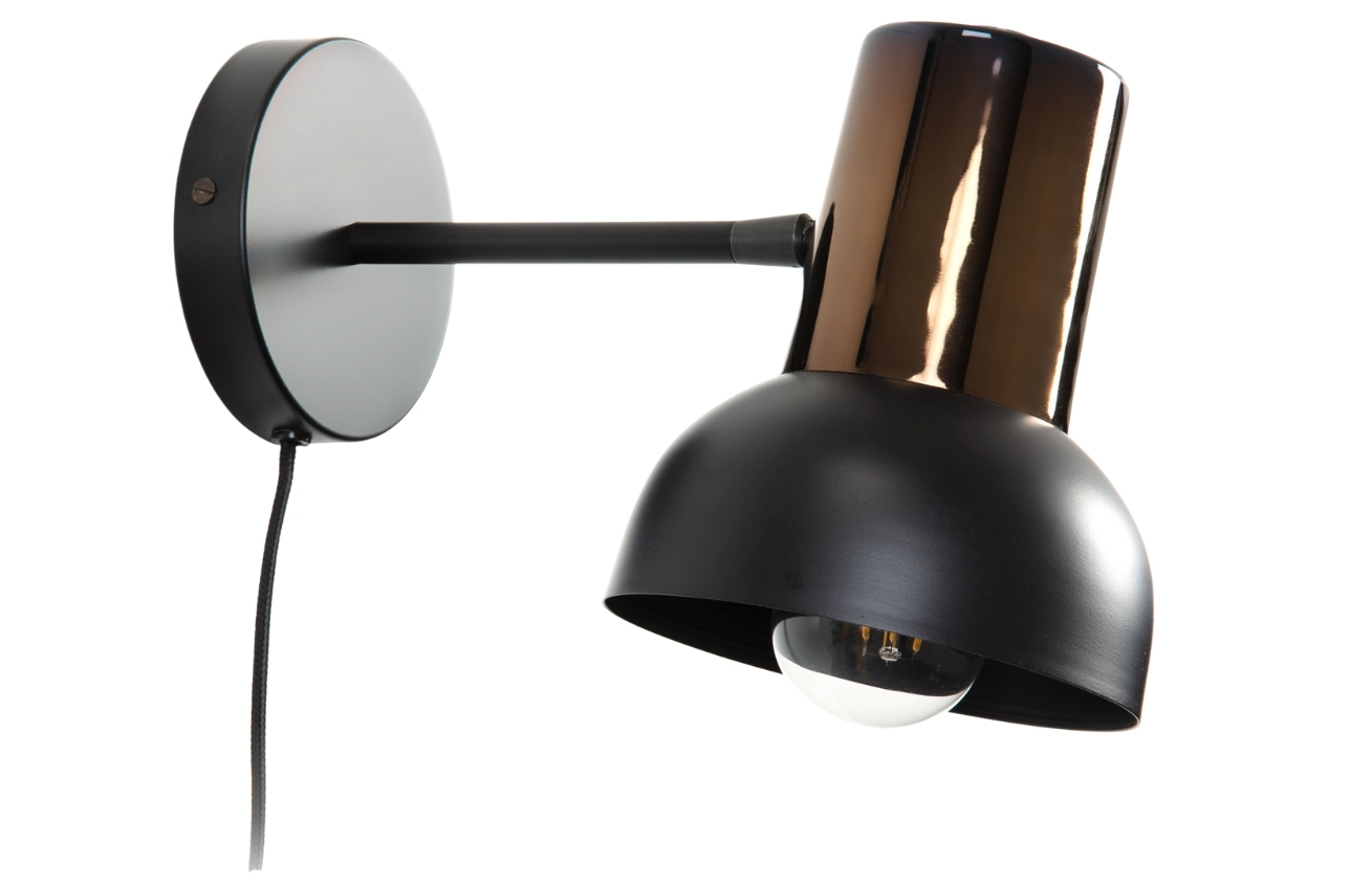 Černo měděná kovová nástěnná lampa LaForma Astro 20 cm