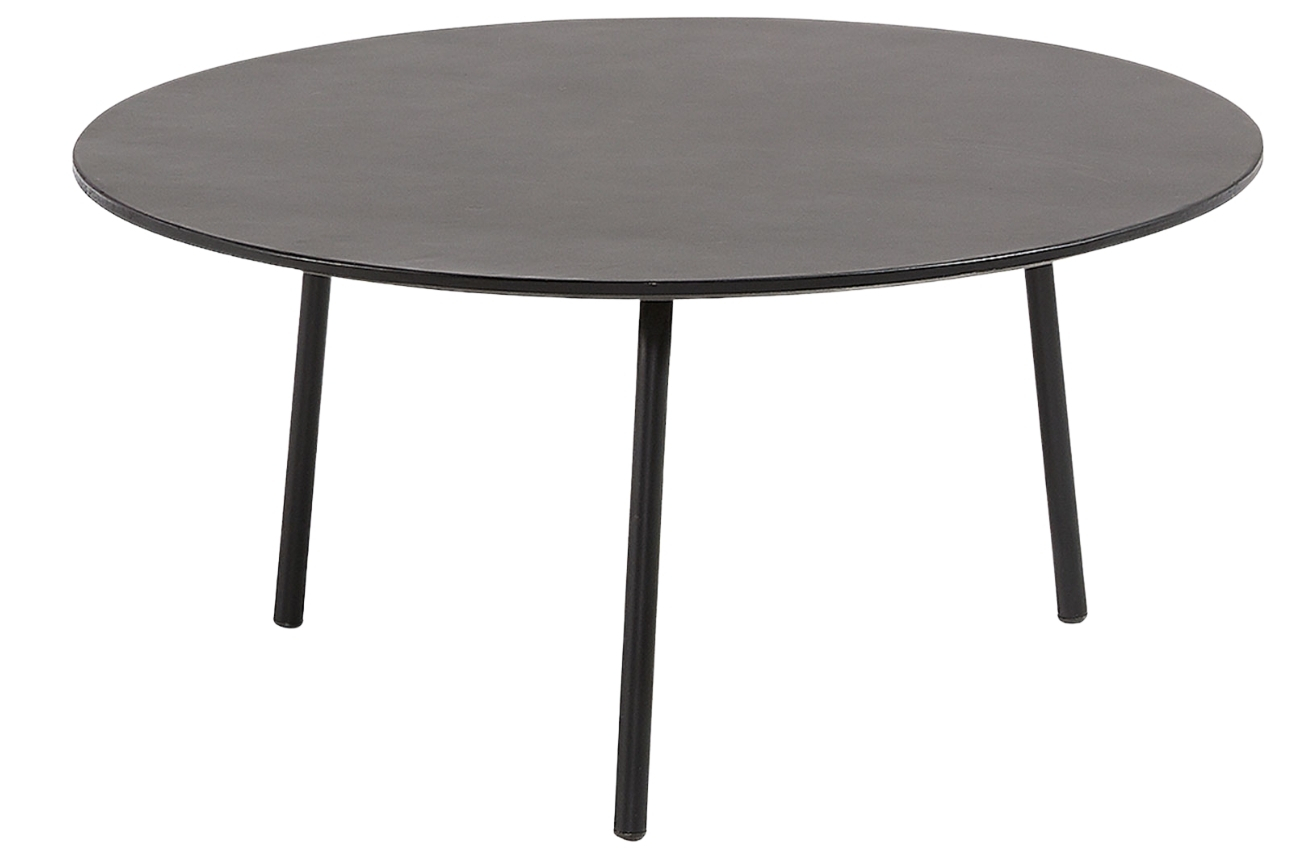 Černý betonový kulatý konferenční stolek LaForma Ulrich 70 cm