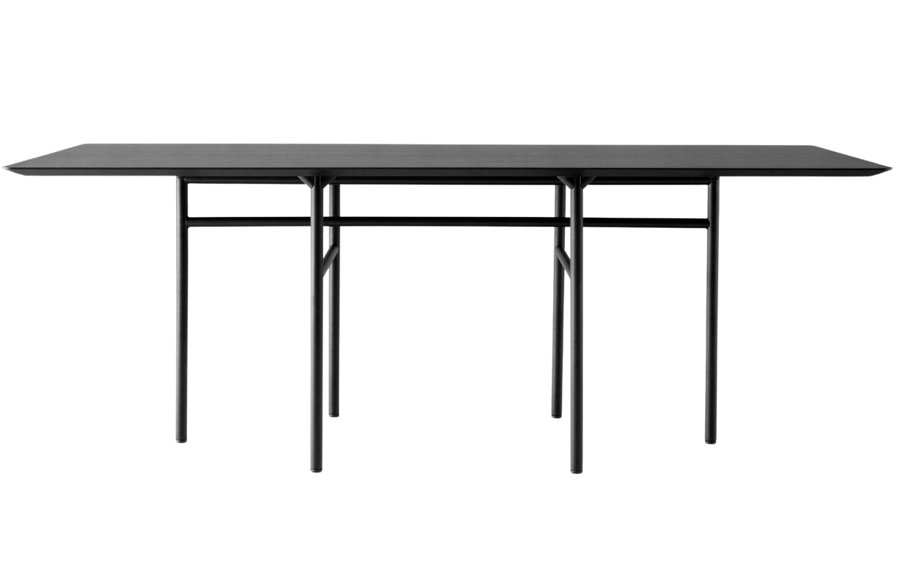 Černý dubový jídelní stůl MENU SNAREGADE 200 x 90 cm