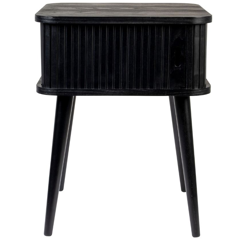 Černý dubový odkládací stolek ZUIVER BARBIER 45 x 45 cm
