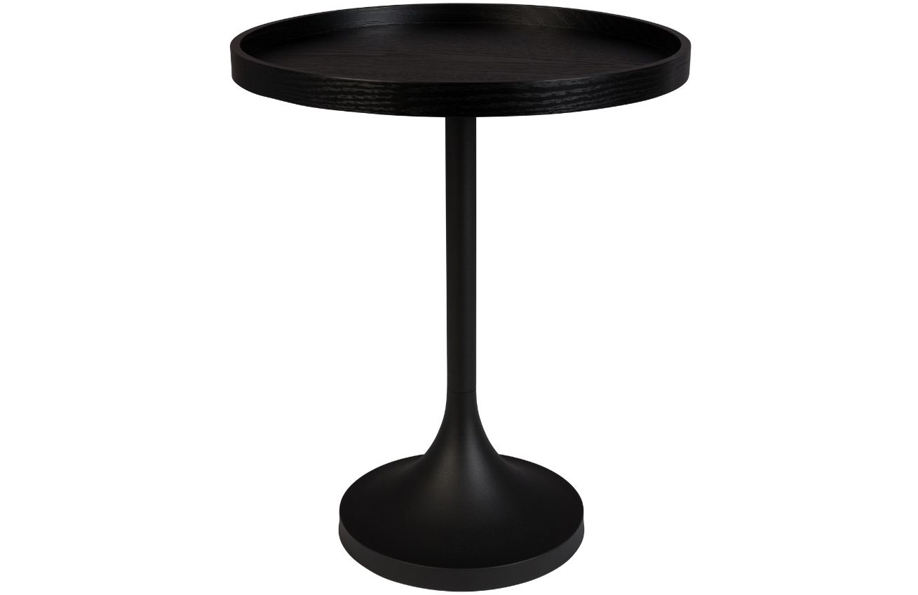 Černý dubový odkládací stolek ZUIVER JASON 46 cm