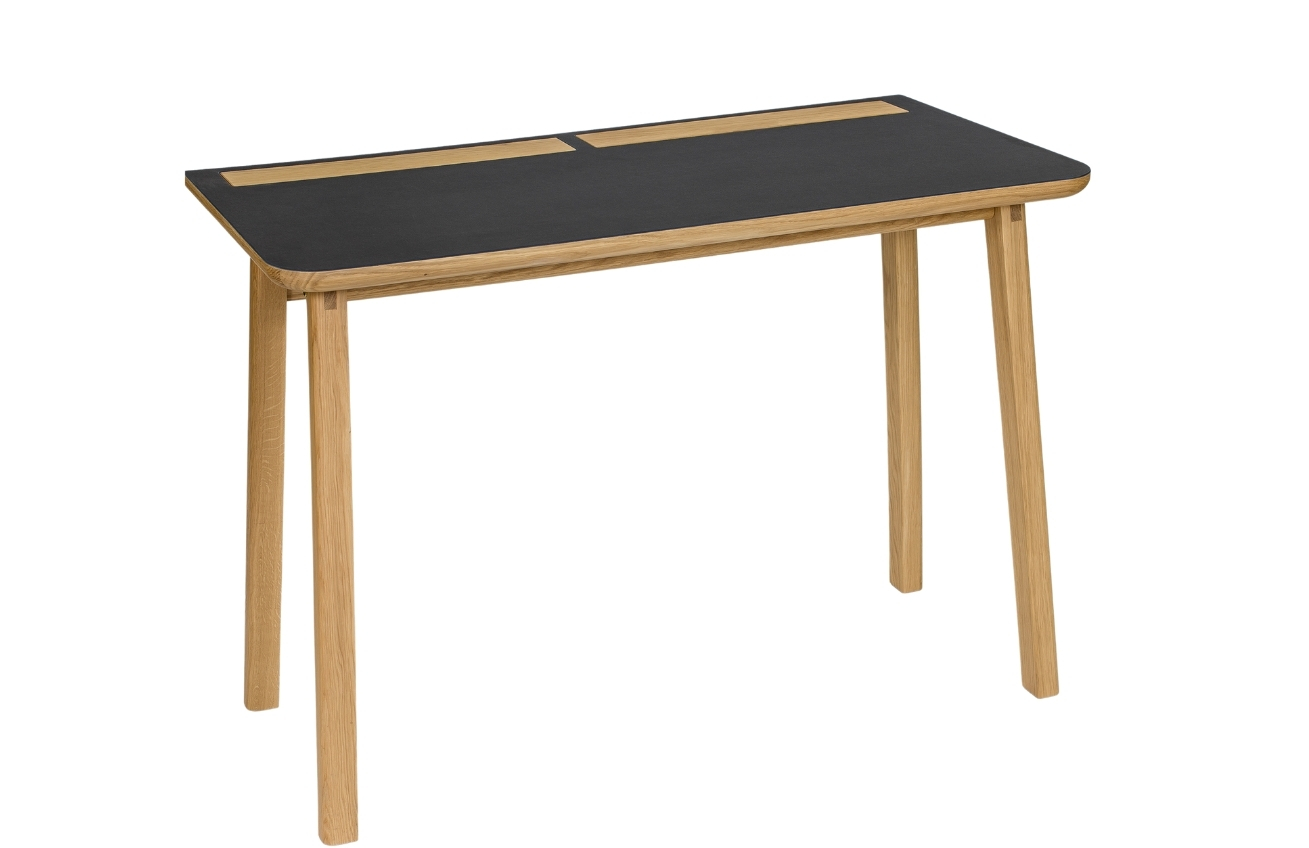 Černý dubový pracovní stůl Woodman Kota 115 x 50 cm