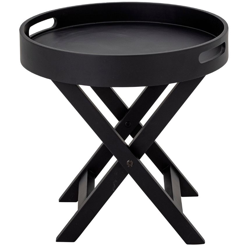 Černý kaučukový odkládací stolek Bloomingville Freya 40 cm