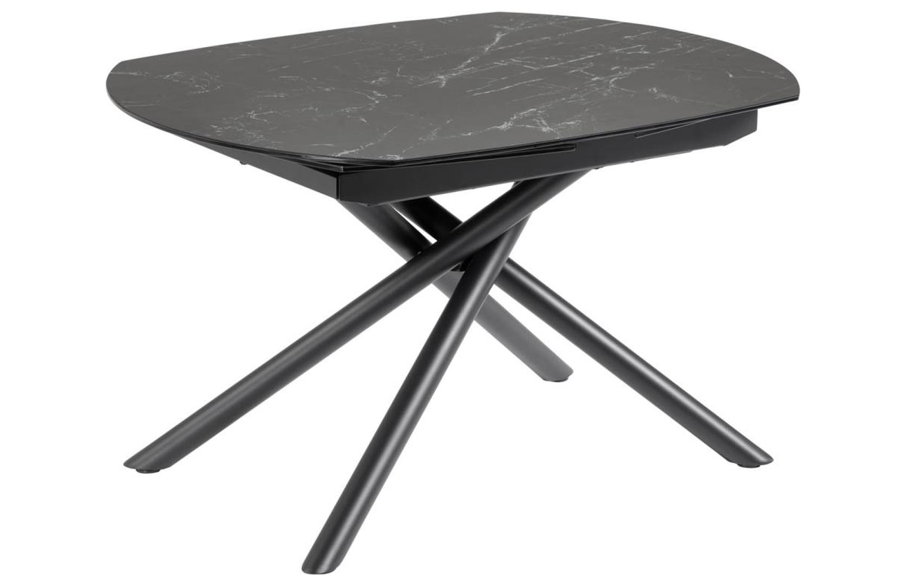 Černý keramický rozkládací jídelní stůl LaForma Yodalia 130/190 x 100 cm