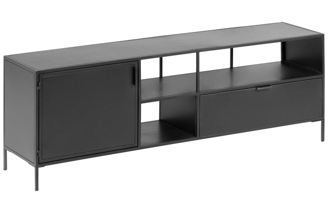 Černý kovový TV stolek LaForma Shantay 150 x 50 cm
