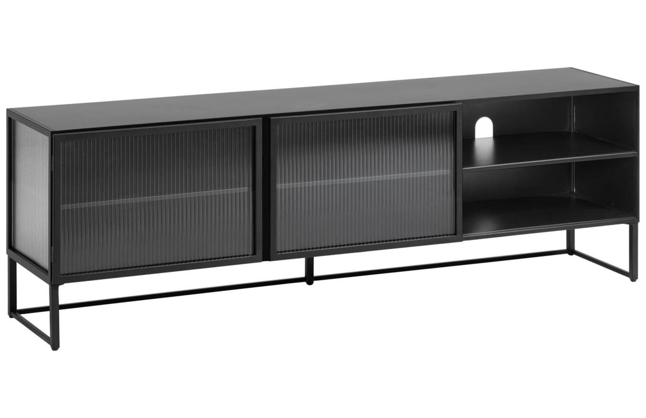 Černý kovový TV stolek LaForma Trixie 180 x 41 cm