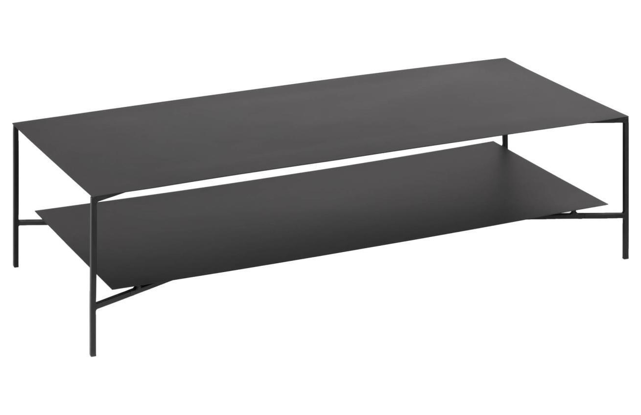 Černý kovový konferenční stolek LaForma Azisi 140 x 60 cm