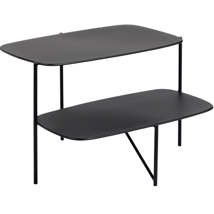 Černý kovový konferenční stolek LaForma Wigan 62 x 58 cm