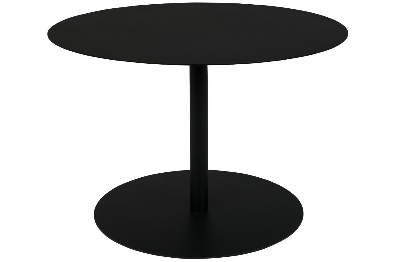 Černý kovový konferenční stolek ZUIVER SNOW ROUND 60 cm