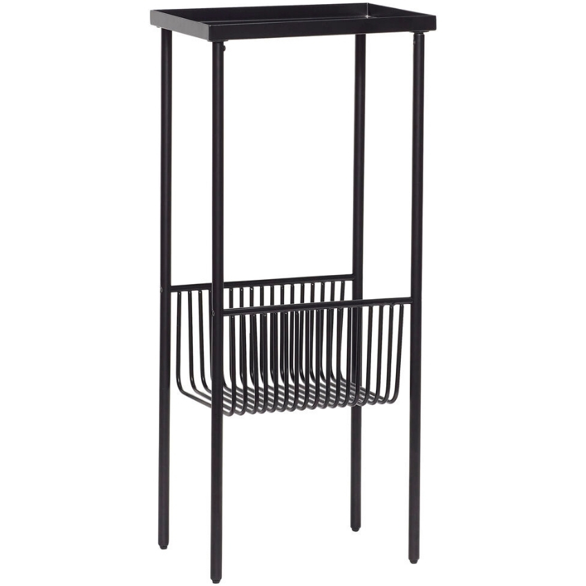 Černý kovový odkládací stolek Hübsch Edeli 43x30 cm