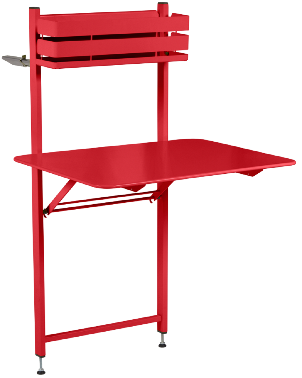 Červený kovový balkonový stůl Fermob Bistro 57 x 77 cm