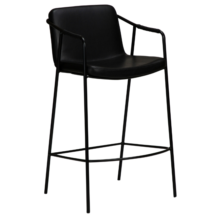 DAN-FORM Černá koženková barová židle DanForm Boto 67 cm