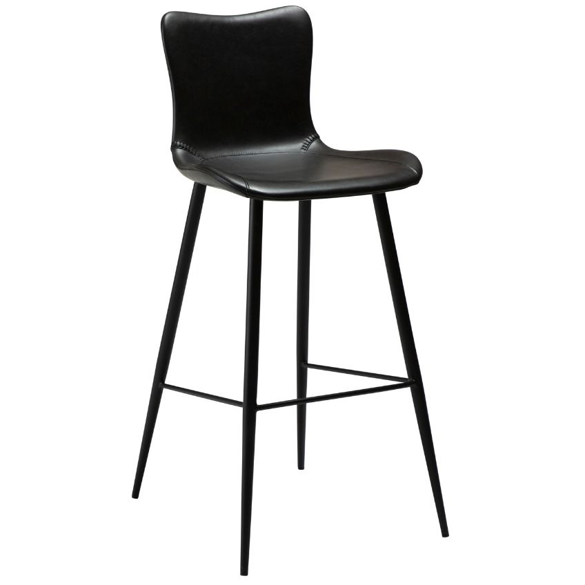 DAN-FORM Černá koženková barová židle DanForm Medusa 75 cm