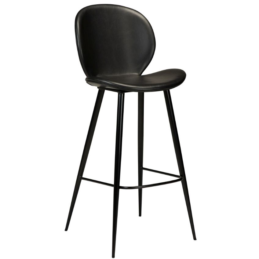DAN-FORM Černá koženková barová židle židle DanForm Cloud 77 cm