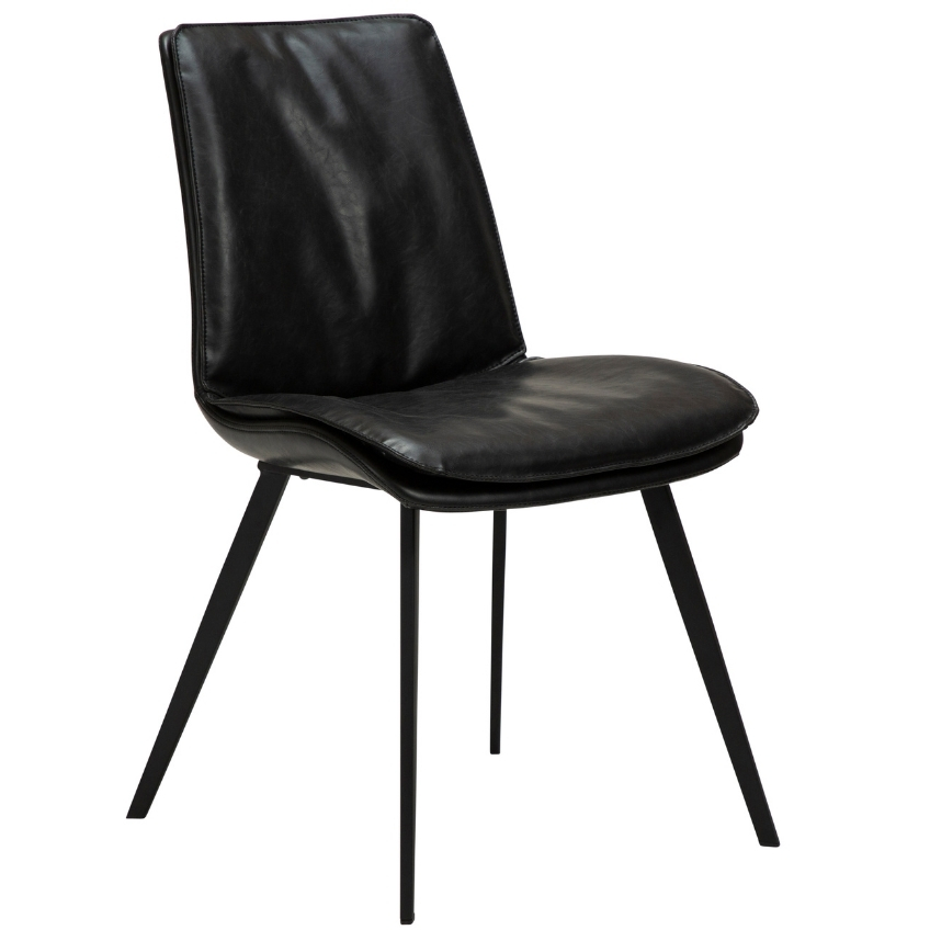 DAN-FORM Černá koženková jídelní židle DanForm Fierce