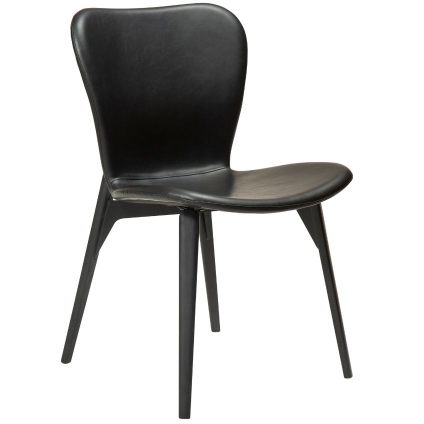 DAN-FORM Černá koženková jídelní židle DanForm Paragon