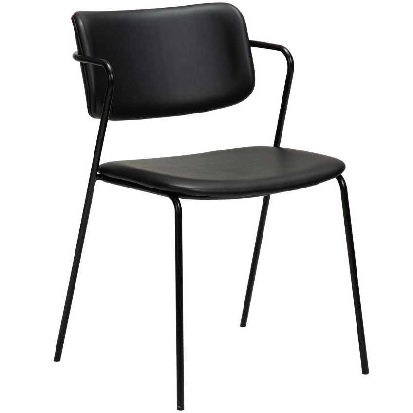 DAN-FORM Černá koženková jídelní židle DanForm Zed