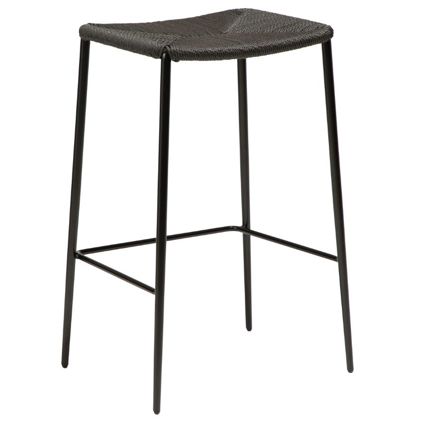 DAN-FORM Černá ratanová barová židle DanForm Stiletto 68 cm