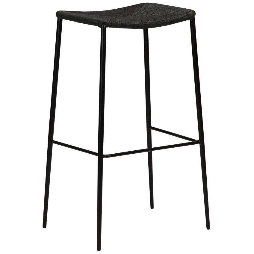 DAN-FORM Černá ratanová barová židle DanForm Stiletto 78 cm