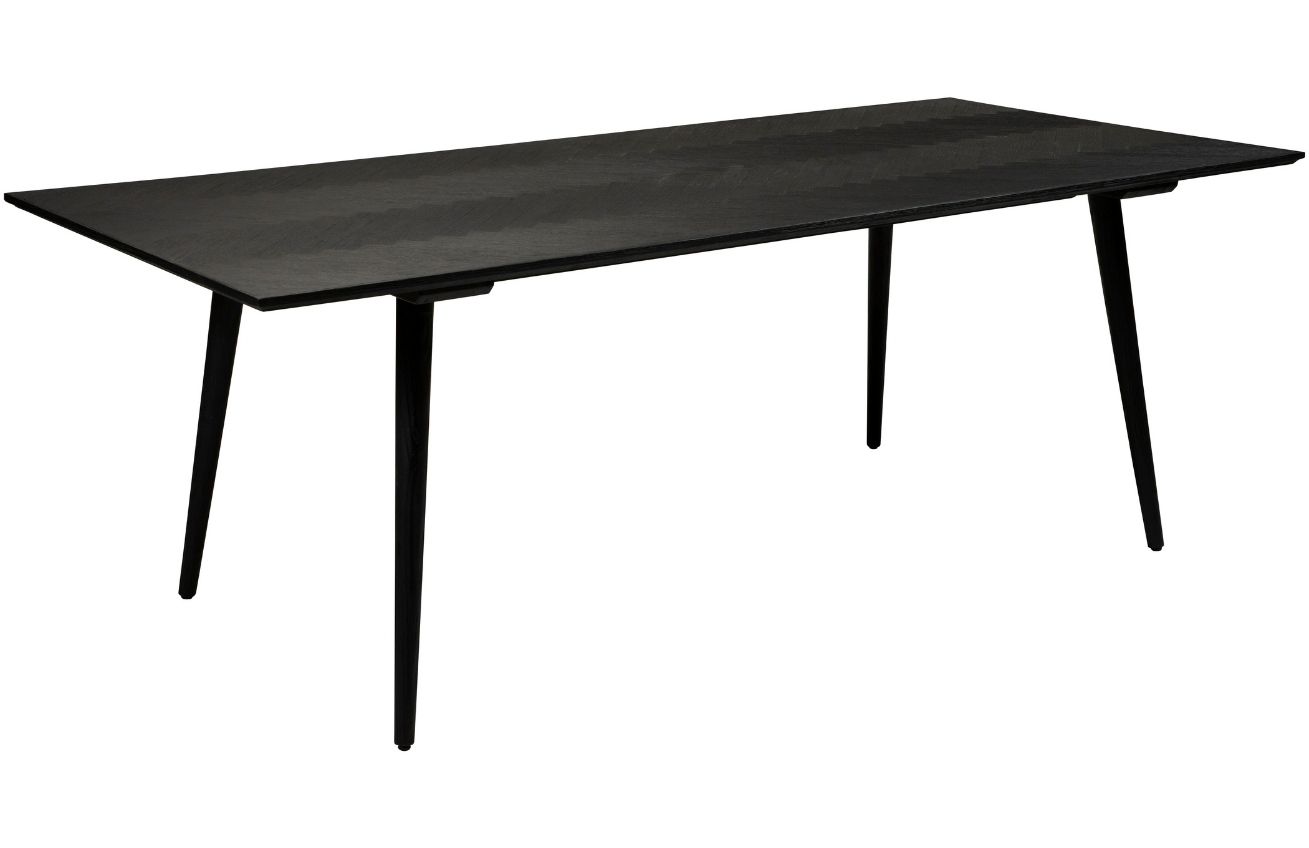 DAN-FORM Černý dřevěný jídelní stůl DanForm Bone 220 x 100 cm