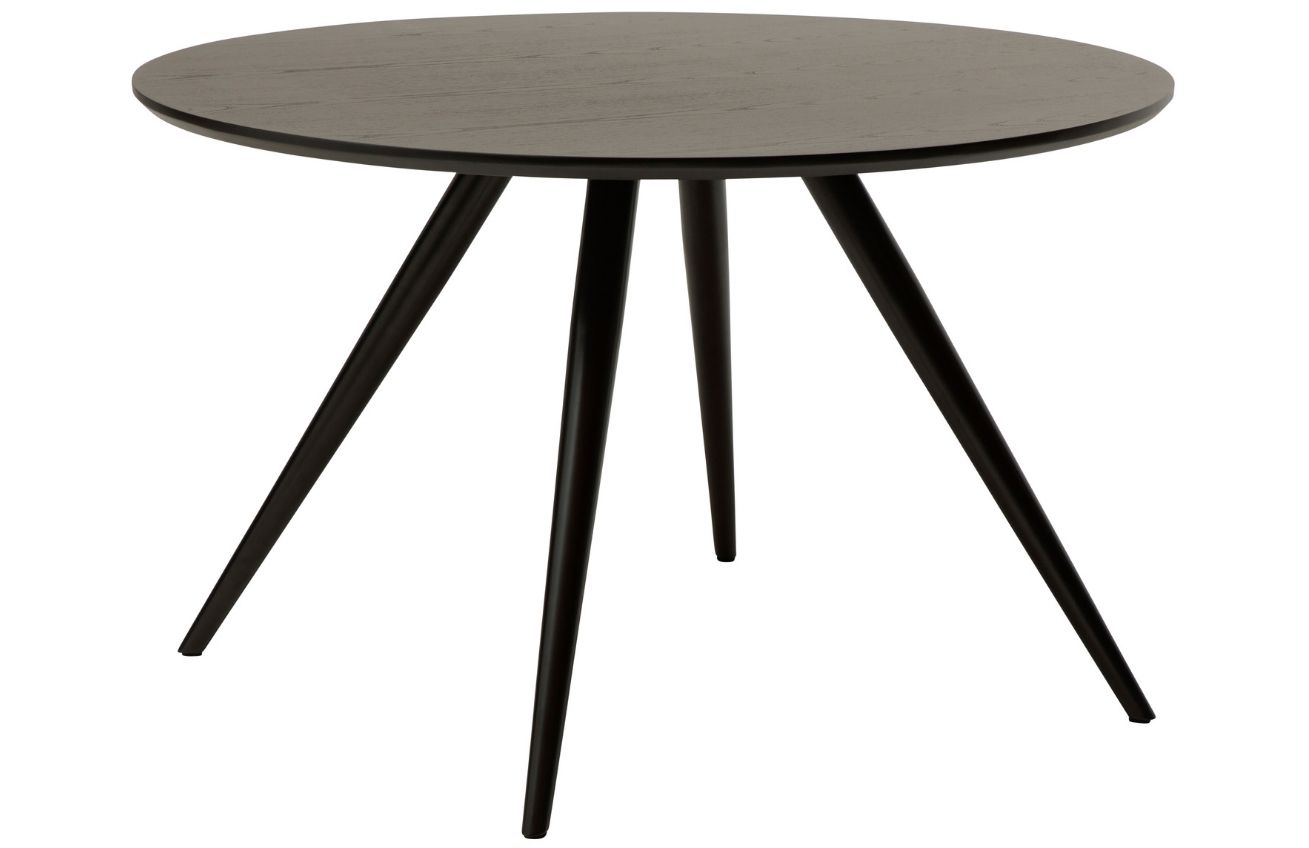 DAN-FORM Černý dřevěný kulatý jídelní stůl DanForm Eclipse 120 cm