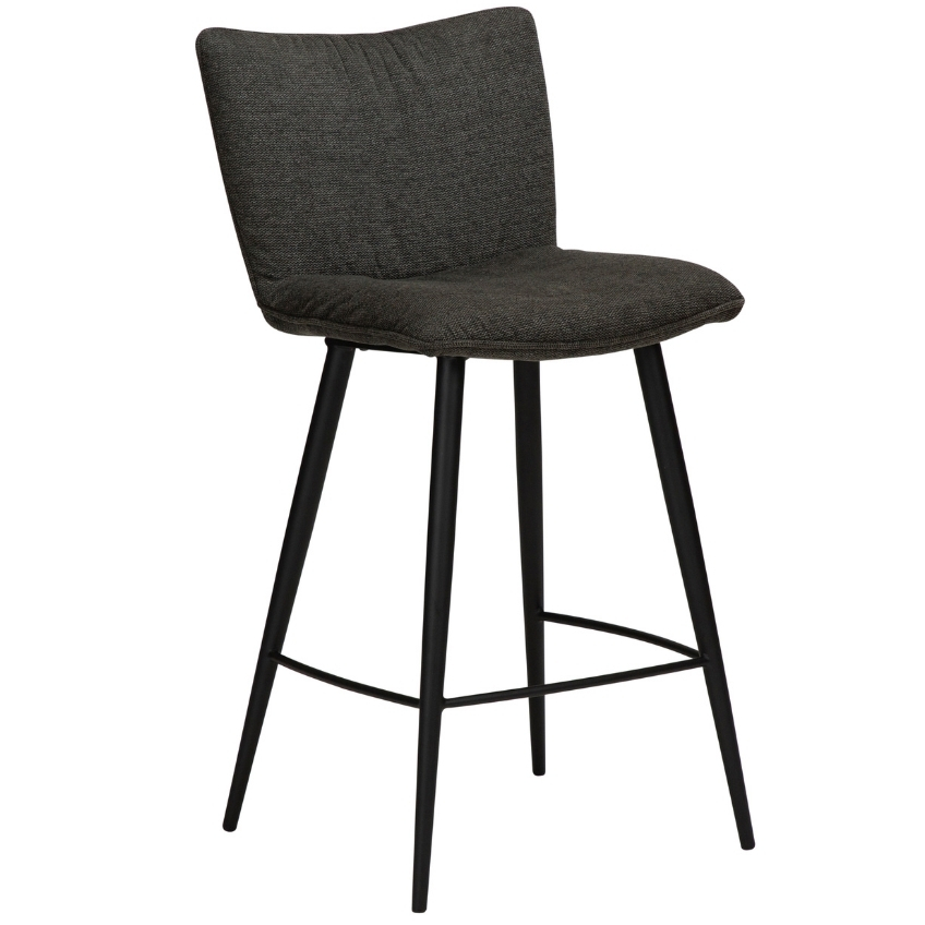 DAN-FORM Šedá látková barová židle DanForm Join 67 cm