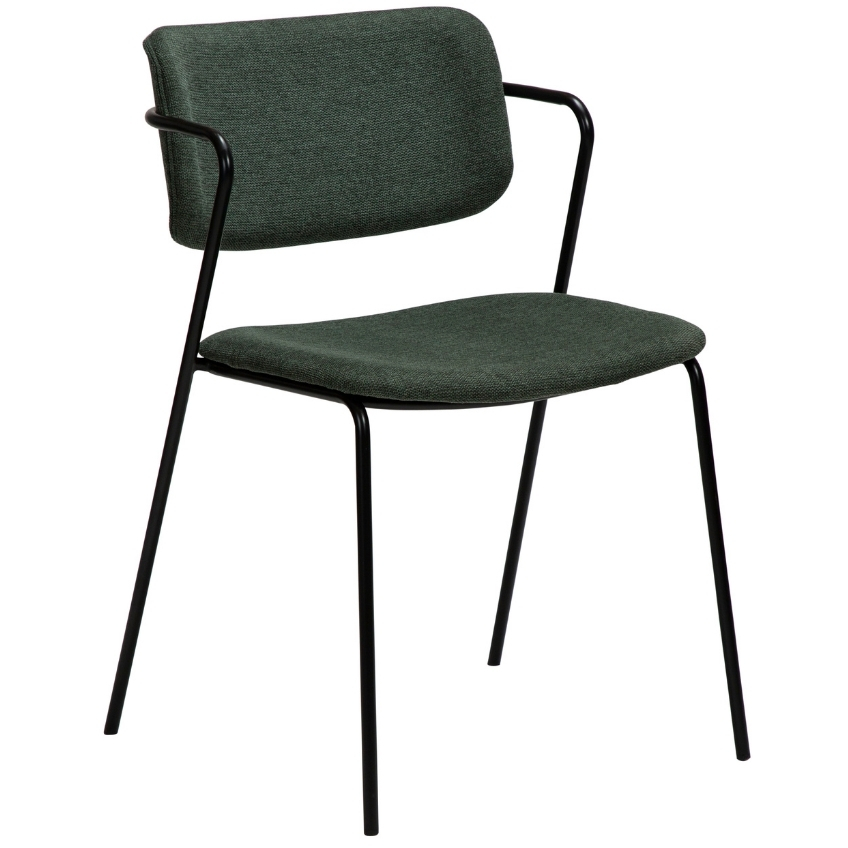 DAN-FORM Zelená látková jídelní židle DanForm Zed