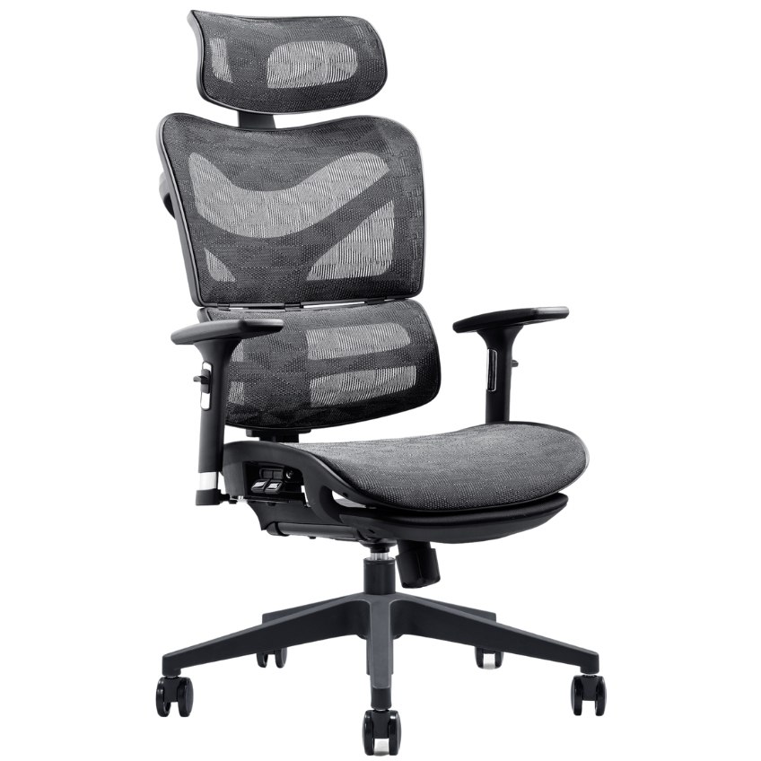 DMQ Černá látková kancelářská židle Rene