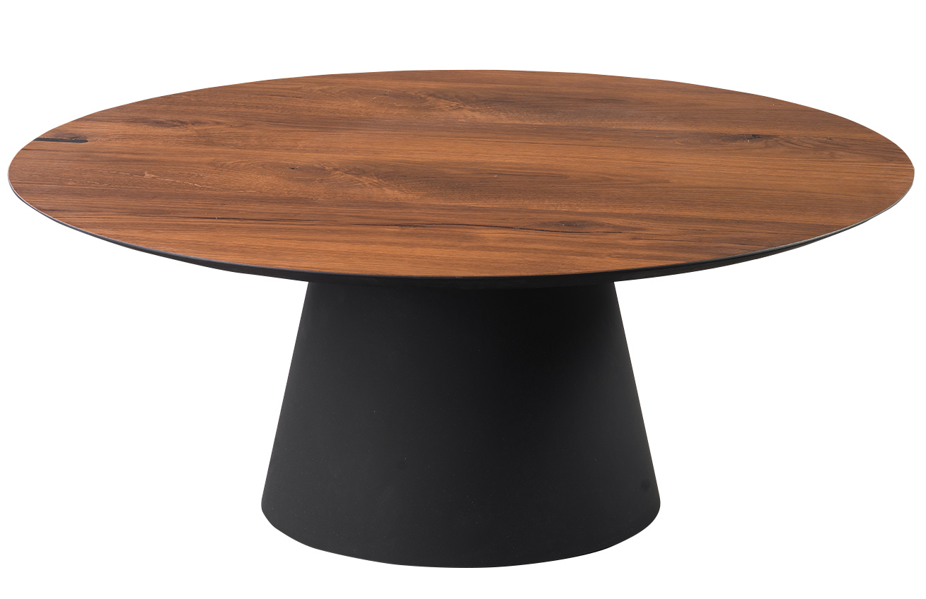 Hnědý dubový konferenční stolek Marco Barotti 90 cm